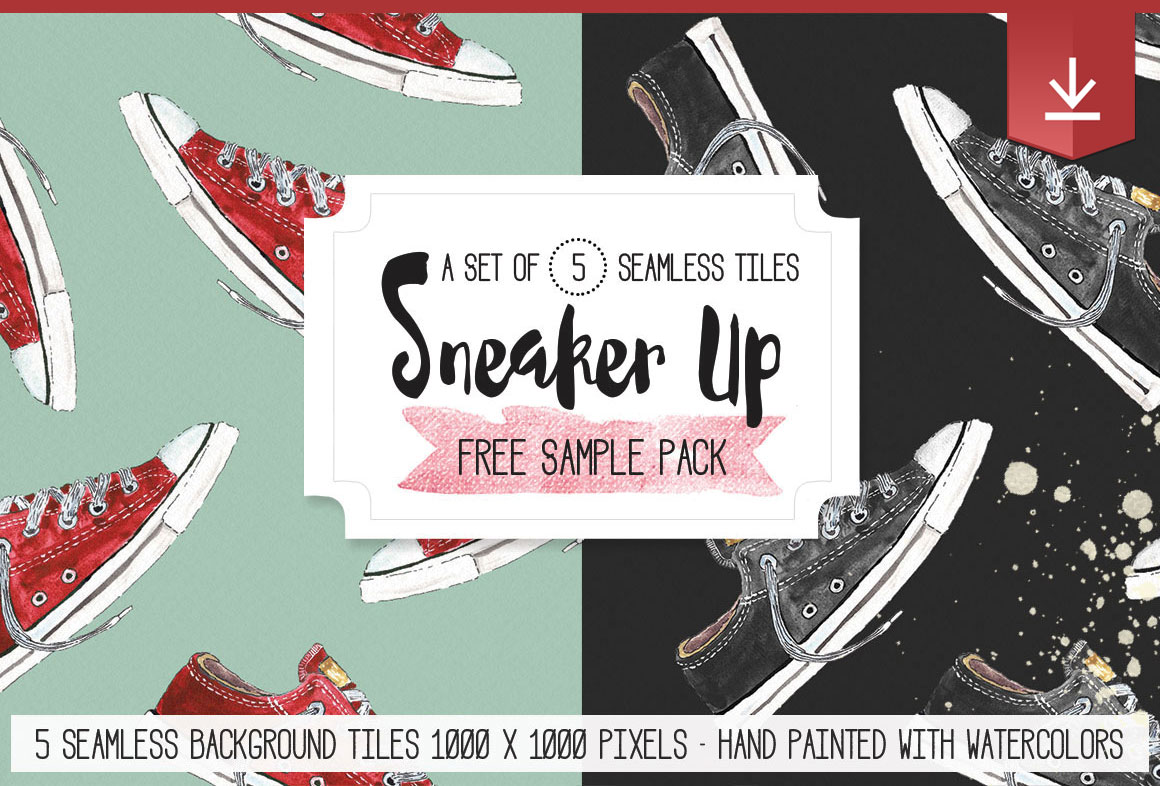 sneakers seamless pattern freebie